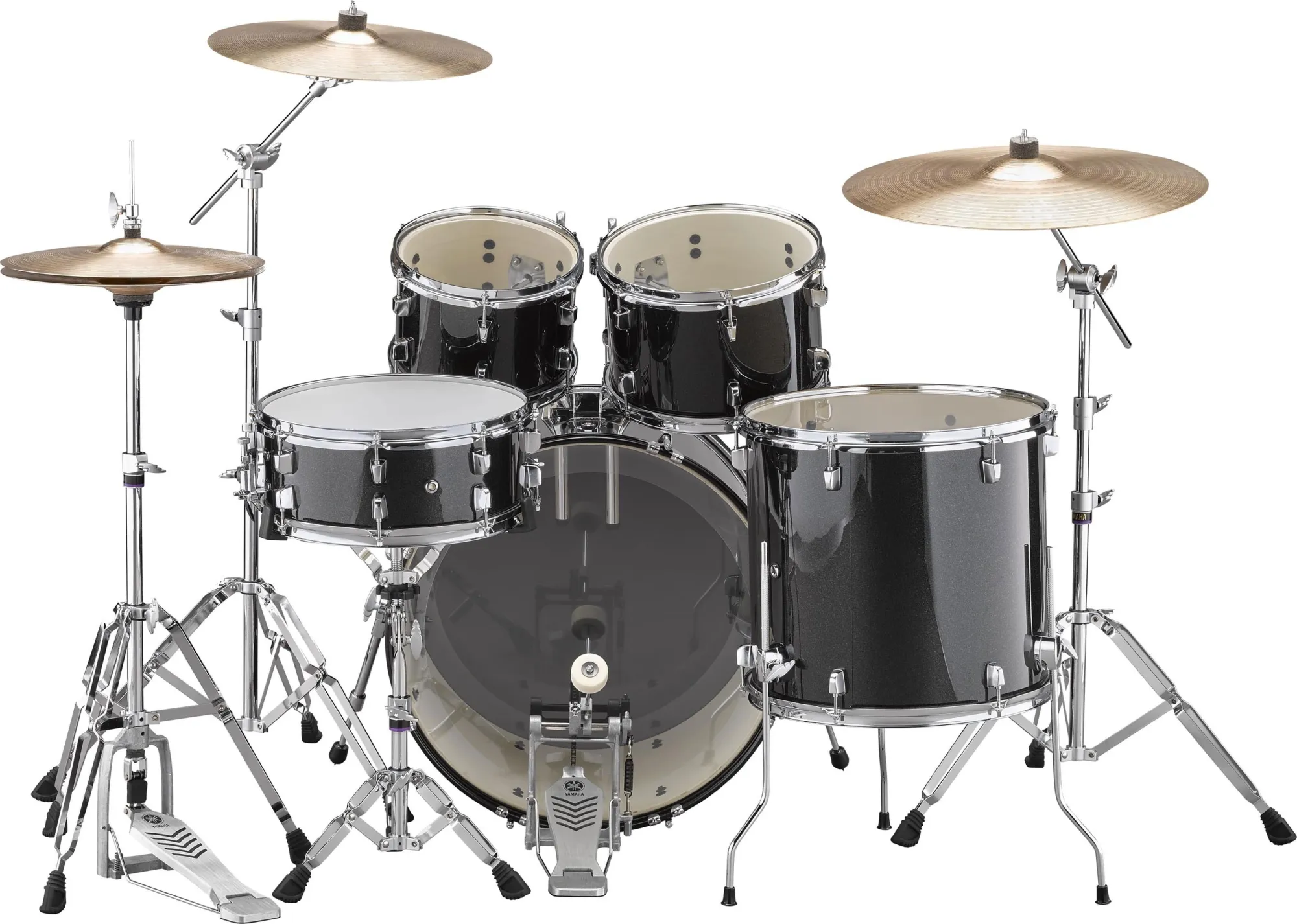 Yamaha Rydeen Fusion 20'' + Set Cymbale Paiste 101 - 5 FÛts - Black Glitter - Fusion drumstel - Variation 3