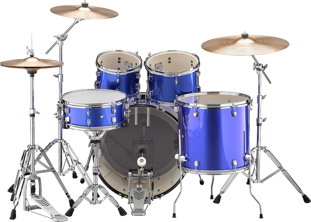 Yamaha Rydeen Stage 22 + Cymbales - 4 FÛts - Fine Blue - Stage drumstel - Variation 1