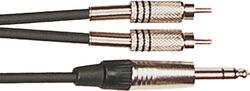 Kabel Yellow cable K02ST 2x RCA Male / Jack male stereo - 3m