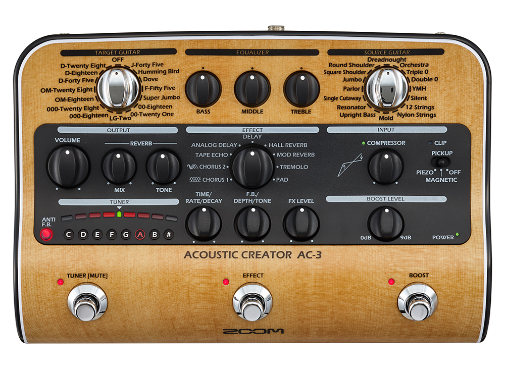 Zoom Ac-3 Acoustic Creator - Modulation/simulation effect pedaal - Variation 1